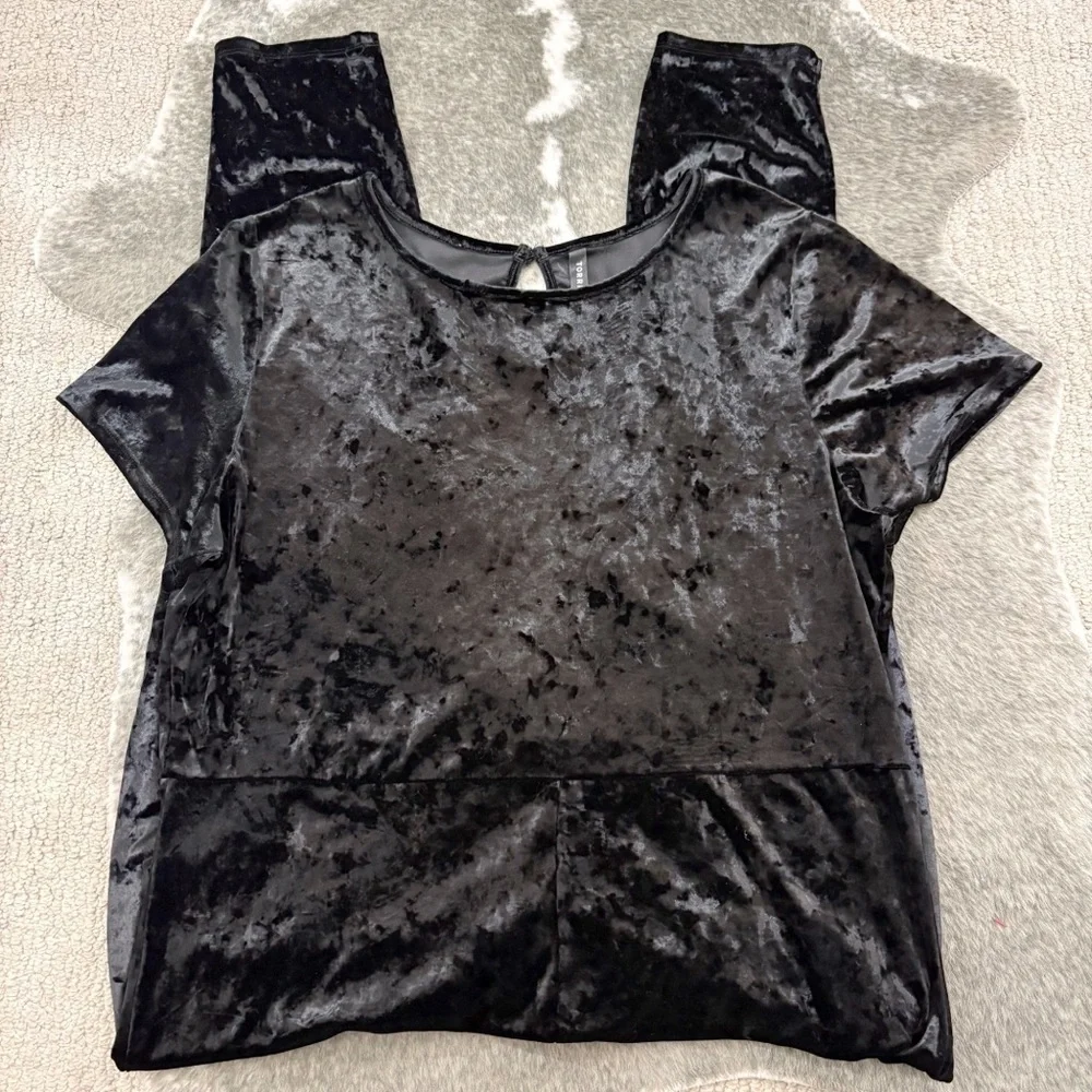 Torrid Full Length Crushed Velvet Short Sleeve Catsuit